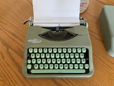 VTG 1956 HERMES Rocket Typewriter Early Model All Steel 5521464 Tested Working thumbnail