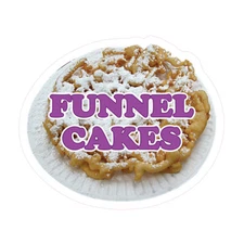 Food Truck Decals Funnel Cakes Style C Concession Concession Sign Purple