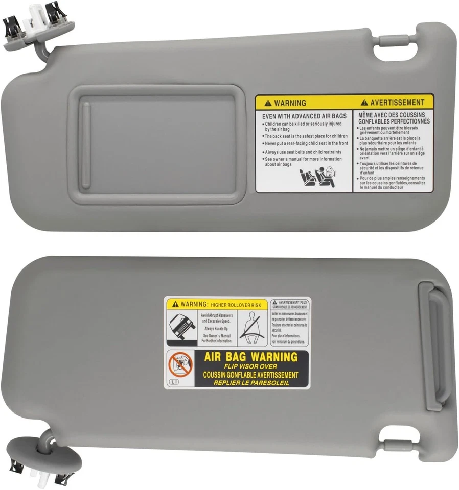 OE:74320-42501-B2 Driver Left Side Gray Sun Visor Fit For 2006-2012 Toyota RAV4 Foto 4 de 4