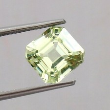 AAA 9x9 MM Natural Flawless Green Ceylon Chrysoberyl Asscher Cut Loose Gemstone