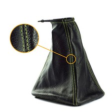 Schaltmanschette passend für Opel Vectra A Bj. 1988-1995 grüne Naht echtes Leder