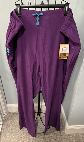 NEW Carhartt Women’s Scrub Pants Electric Violet 3X Tall 3XL 3XT C52110 Bottoms