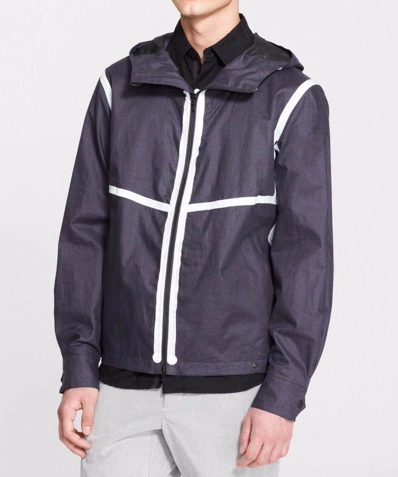 Rag & Bone 'Rickham' Exposed Tape Hooded Jacket Sz M $795 - Image 2 of 3