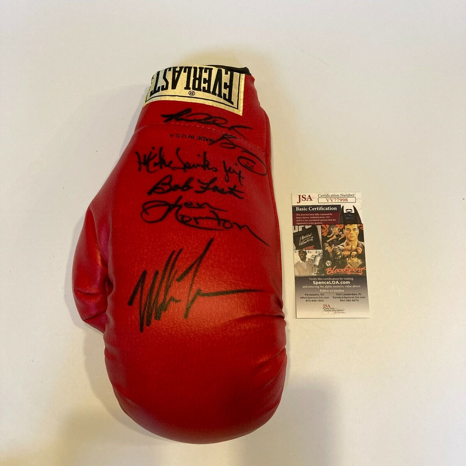 Mike Tyson Michael Spinks Ken Norton Bob Foster Signed Boxing Gl