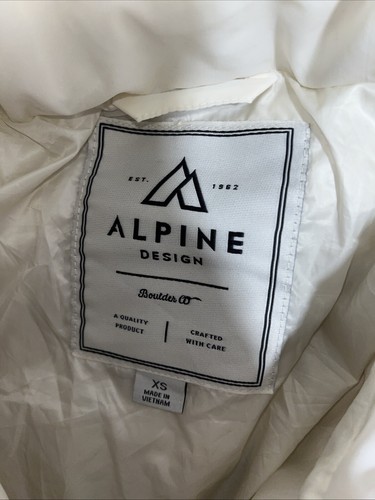 Alpine design women’s Belted coat feather down Hooded size XS white NWT - Picture 14 of 15
