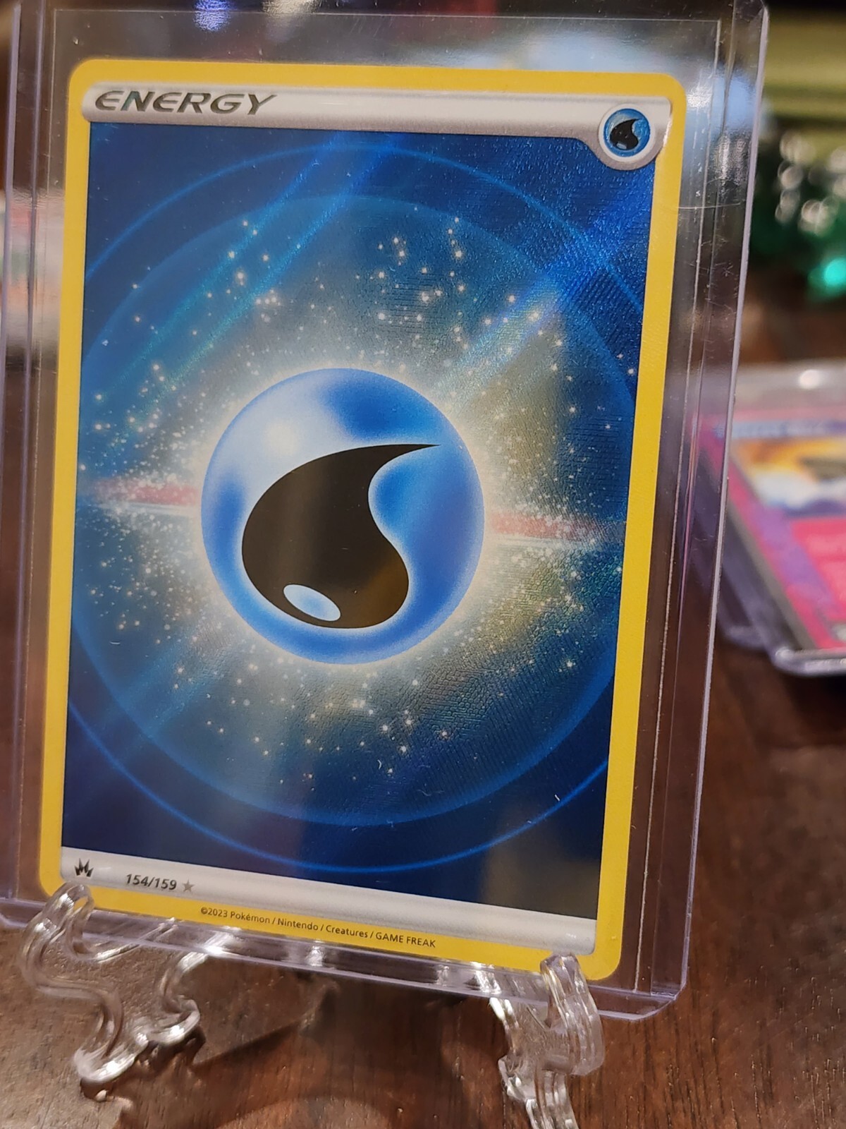 Pokemon Card Crown Zenith Full Art Texture Water Energy 154/159 NM