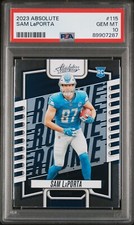 2023 Absolute Football Sam Laporta Rookie #115 Lions RC PSA 10 Gem Mint