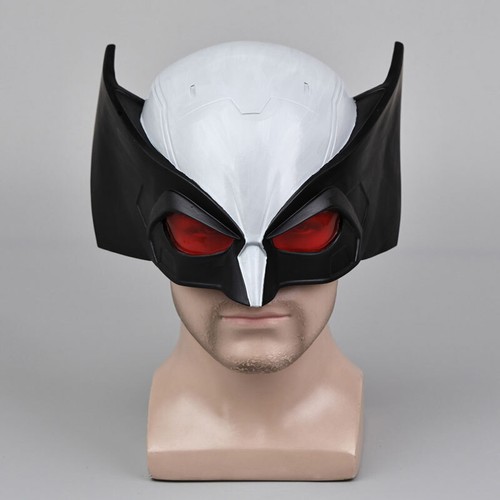 Deadpool3 Deadpool & Wolverine Cosplay Helmet Half Face Mask PVC Gray White Prop - Picture 17 of 17