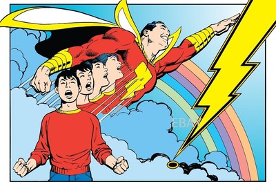 1988 Super Powers CAPTAIN MARVEL Model Art : Shazam Billy Batson