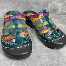 Corky's Footwear Elite Slides Mules Slip On Closed Toe Multi Color Womens Size 7