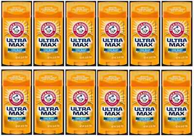 12 Pack x Arm & Hammer UltraMax Cool Blast Solid Antiperspirant Deodorant 2.6 oz