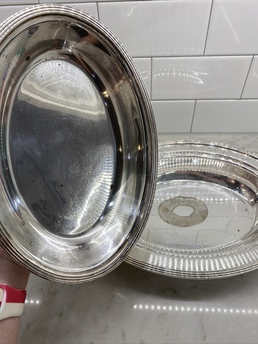 Sheffield Silver Plate Oval Vegetable Serving Bowl w/ Lid & Handle 04231 - Picture 4 of 6