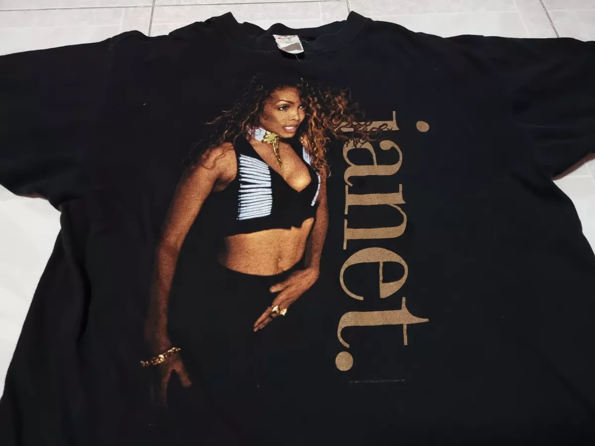 Rare Vintage 1993 1994 Janet Jackson World Tour T-Shirt Size XL Hiphop Rap  tee