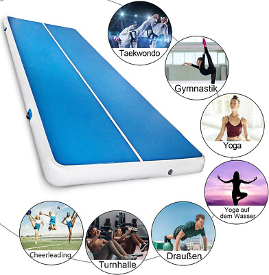 4 x 2 M Aufblasbare Air Tumbling Matte - 20 cm Hohe AirTrack mit Luftpumpe