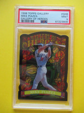 1998 TOPPS GALLERY OF HEROES #GH8 MIKE PIAZZA ACETATE CARD, PSA 9 MINT