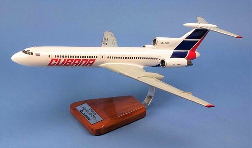 Cubana Tupolev Tu-154 CU-TI26 Desk Top Display Model Jet Plane 1/100 AV ...