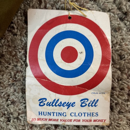 Vintage Bullseye Bill Hunting Pants Water Repellent Heavy Duck Brown NOS W Tags - Picture 5 of 10