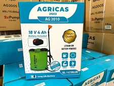 AGRICAS AG2010 Battery-powered sprayer 4.2 Gal ,Ultra Light, lithium Ion Battery