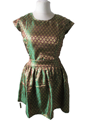 Ruby Rocks , Quirky Print , Damen , Minikleid Taillengummizug Gr 38 / 12 Neu