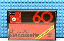 BASF  SUPER LH  SM  60  1975 JAPAN  BLANK CASSETTE TAPE (1) (USED)
