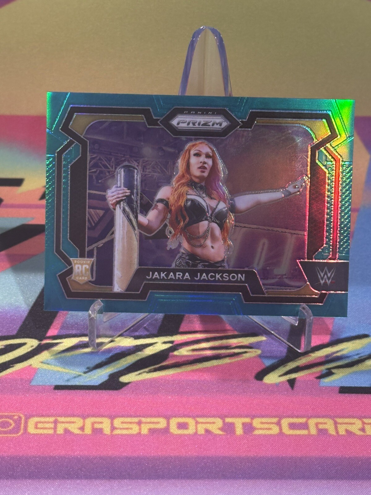 2024 Panini Prizm WWE Jakara Jackson /49 TEAL PRIZM Rookie Card RC