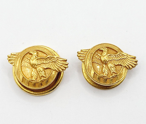 WW2 Era Ruptured Duck Discharge US Military Dress Tie Clasp Chain & Two Buttons - Bild 3 von 18