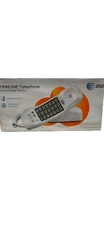 AT&T TRIMLINE 210 Corded Home Light Up Phone Push Button White Telephone Sealed