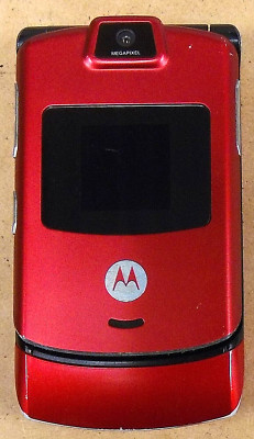 Motorola RAZR V3m - Red & Black ( U.S. Cellular ) Flip Phone - Very Rare Version