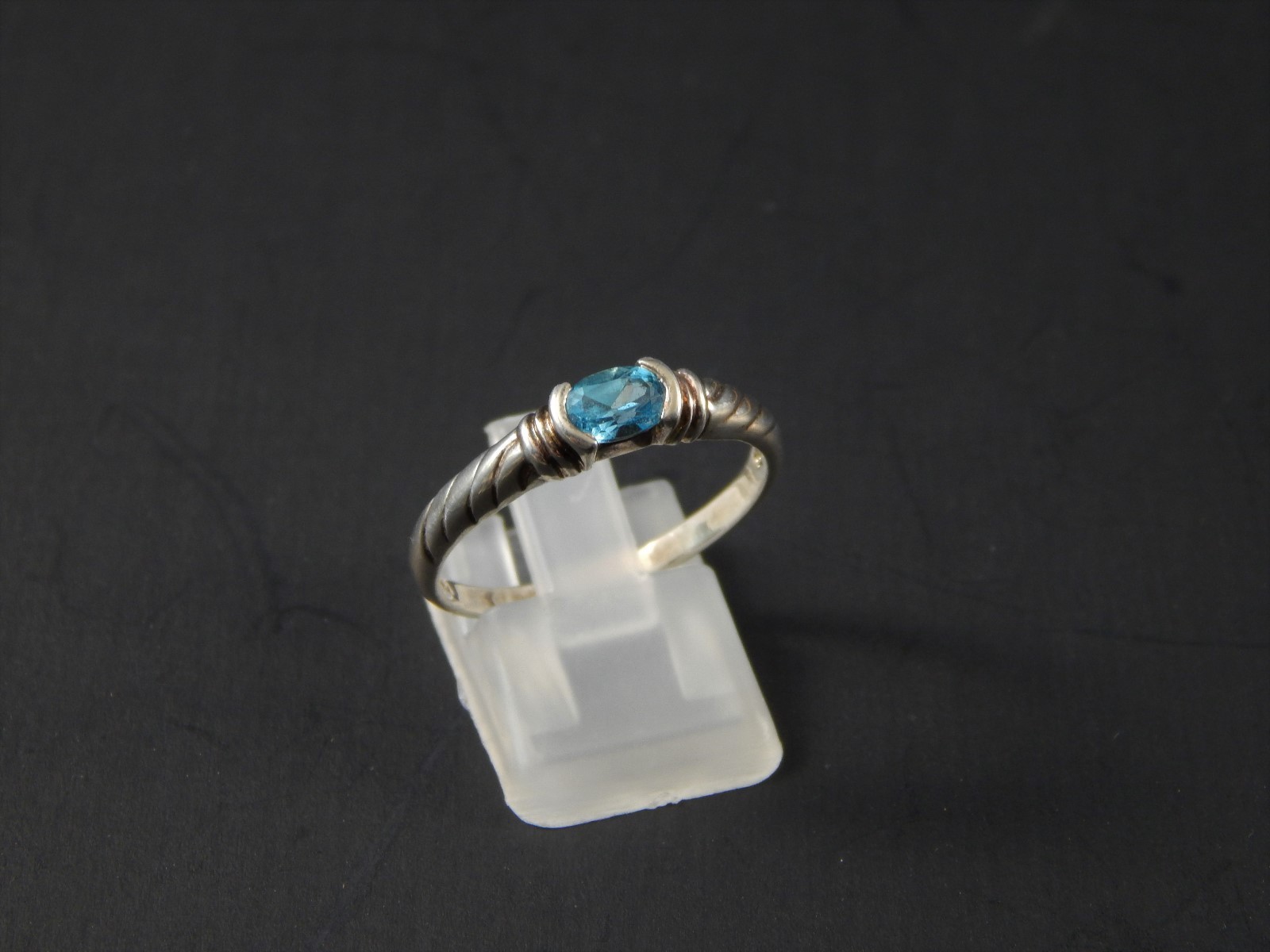 925 Sterling Silver and Blue Topaz Ring Size 9.75 Marked HAN Thailand ...