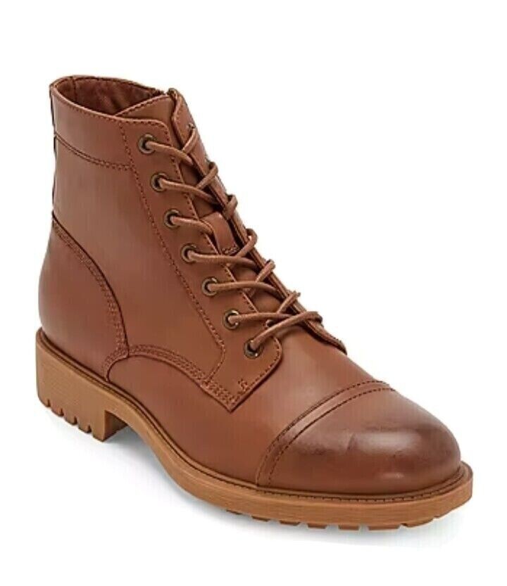 NEW Frye and Mens Kip Flat Heel Lace Up Boots Brush Brown Size 10 MSRP:  $115