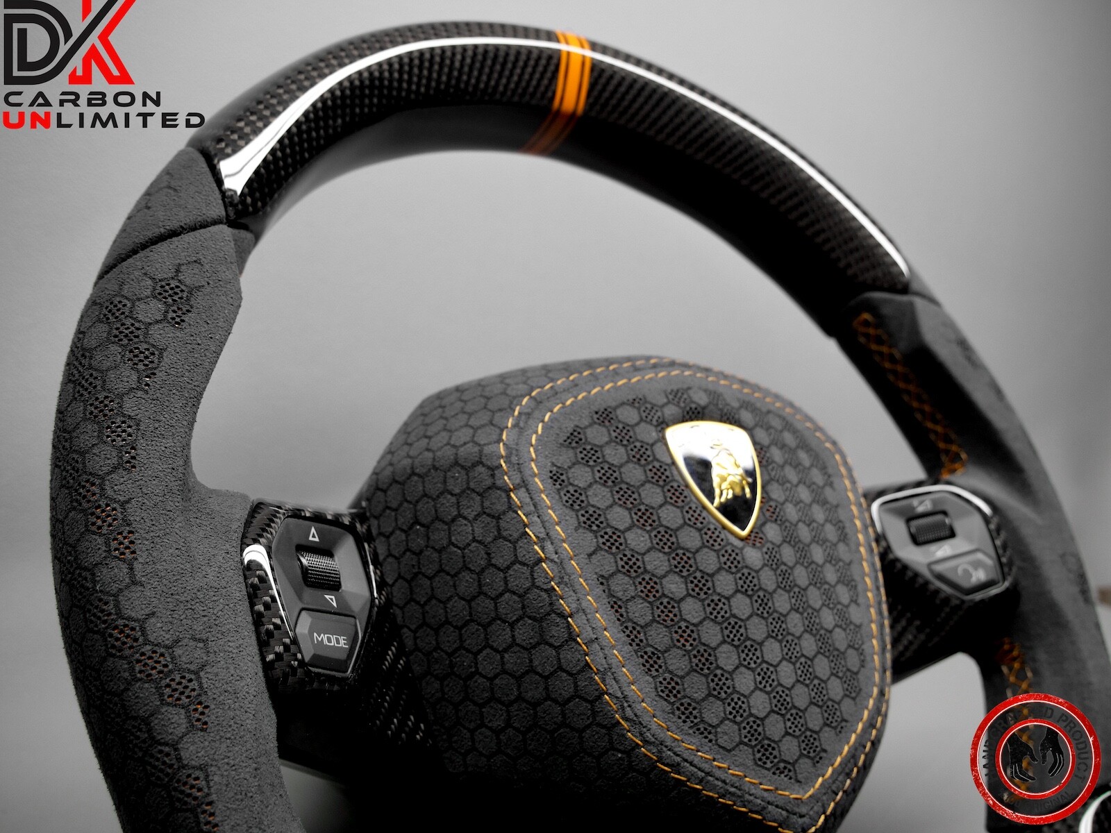 Lamborghini Aventador LP700 LP740 LP750 SVJ63 Alcantara Carbon Steering Wheel v3