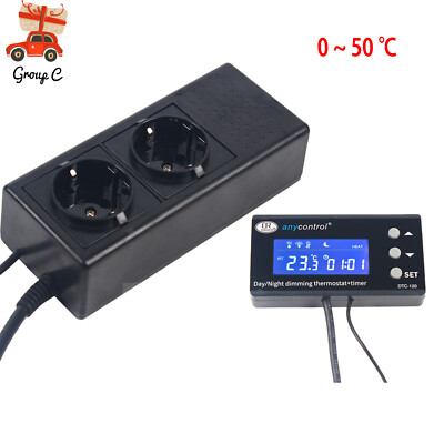Reptilien Digitaler LCD Aquarium PID Temperaturregler Thermo Control Terrarium
