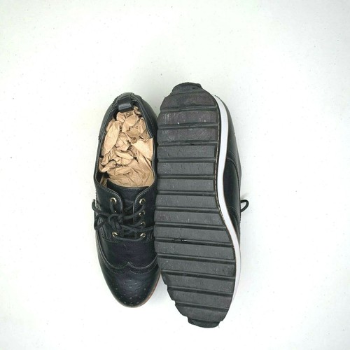 Zapato Oxford Shoedazzle para mujer talla 8,5 negro con cordones Kat - Imagen 4 de 7