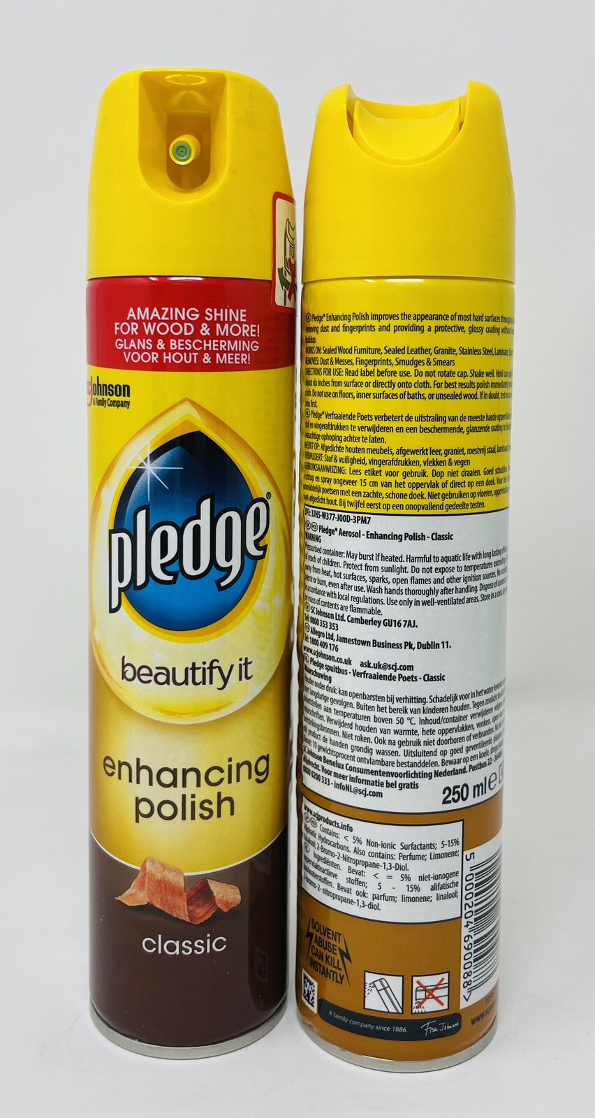 Pledge Wood 5 in 1 Classic Furniture Polish Aerosol Spray 300ml Ref ...