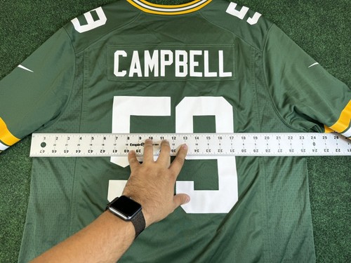 Green Bay Packers De'Vondre Campbell #59 Nike on Field Green Jersey Men's L - 第 6/7 張圖片