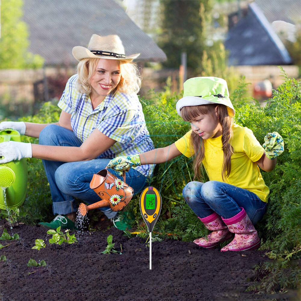 4 in 1 Soil PH Tester Moisture Sunlight Light Test Meter for Garden