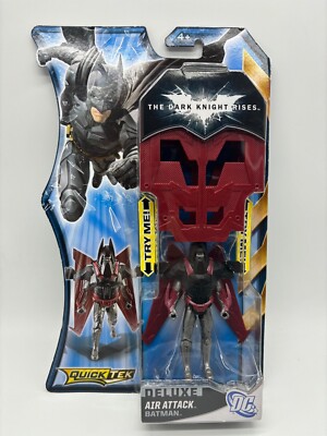 Batman Dark Knight Rises Deluxe Air Attack Batman Figure, QuickTek 2012 Mattel