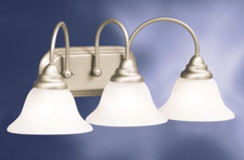 KICHLER Telford 24" 3-Light Steel Brushed Nickel Vanity Light Swirl Glass
