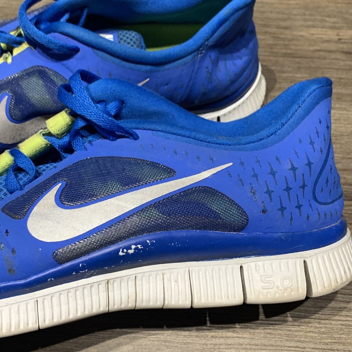 Nike Free Run 3 Size 10.5 Running Shoes Blue / White (510642-401) Men's