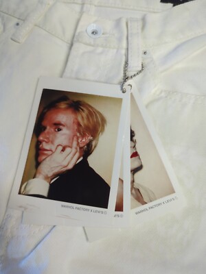 Jean Levi's édition Limitée Andy Warhol Factory – Taille 28x30 – Blanc – Coton – Neuf Avec étiquettes – 5/250