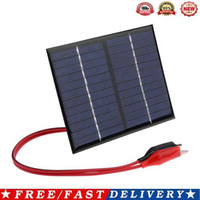 1.5W 12V Solar Cell Polysilicon Flexible DIY Solar Panel Power Bank w/Clip
