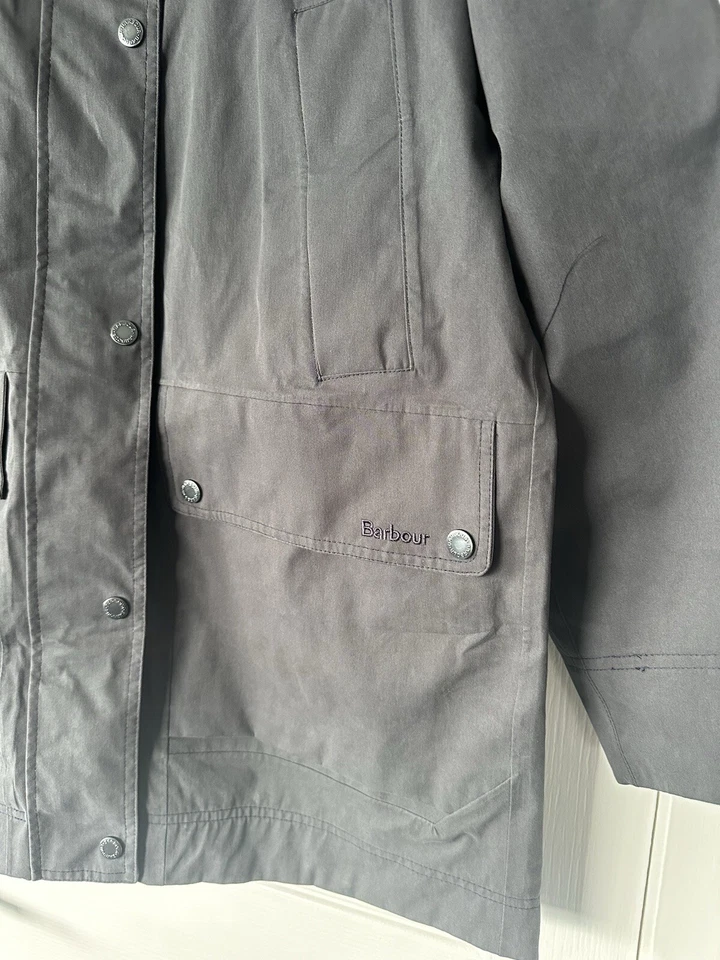 Barbour Dark Navy Clary Waterproof Jacket Uk10 - Image 2 of 4