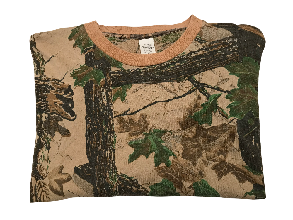 Real Tree Vintage 90's Men's Camo L/S Single Stitch Cotton T