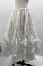 Women's Long Full White Tulle WEDDING Prom GOWN SLIP Skirt Custom Size