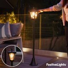 1.2m Solaire Puissance Simple Tête Filament LED Extérieur Jardin Voie Lampadaire