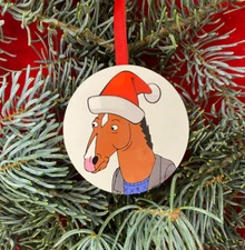 Bojack Horseman CHRISTMAS TREE ORNAMENT Custom Engraving Magnet Personalize