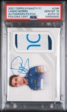 2021 TOPPS DYNASTY F1 Lando Norris Patch PSA 10 AUTO 10 #01/10 MINT 