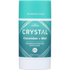Crystal Magnesium Enriched Deodorant Stick Cucumber  Mint 2.5 Oz