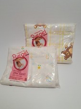 Vintage 1970s Riegel Cotton Fitted Crib Sheet Teddy Bears And Ducks 28"x 52"