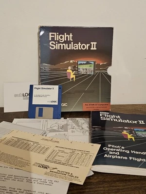 Vintage Flight Simulator II (Atari ST) by subLOGIC - Complete in Box (CIB) - Image 1 of 4